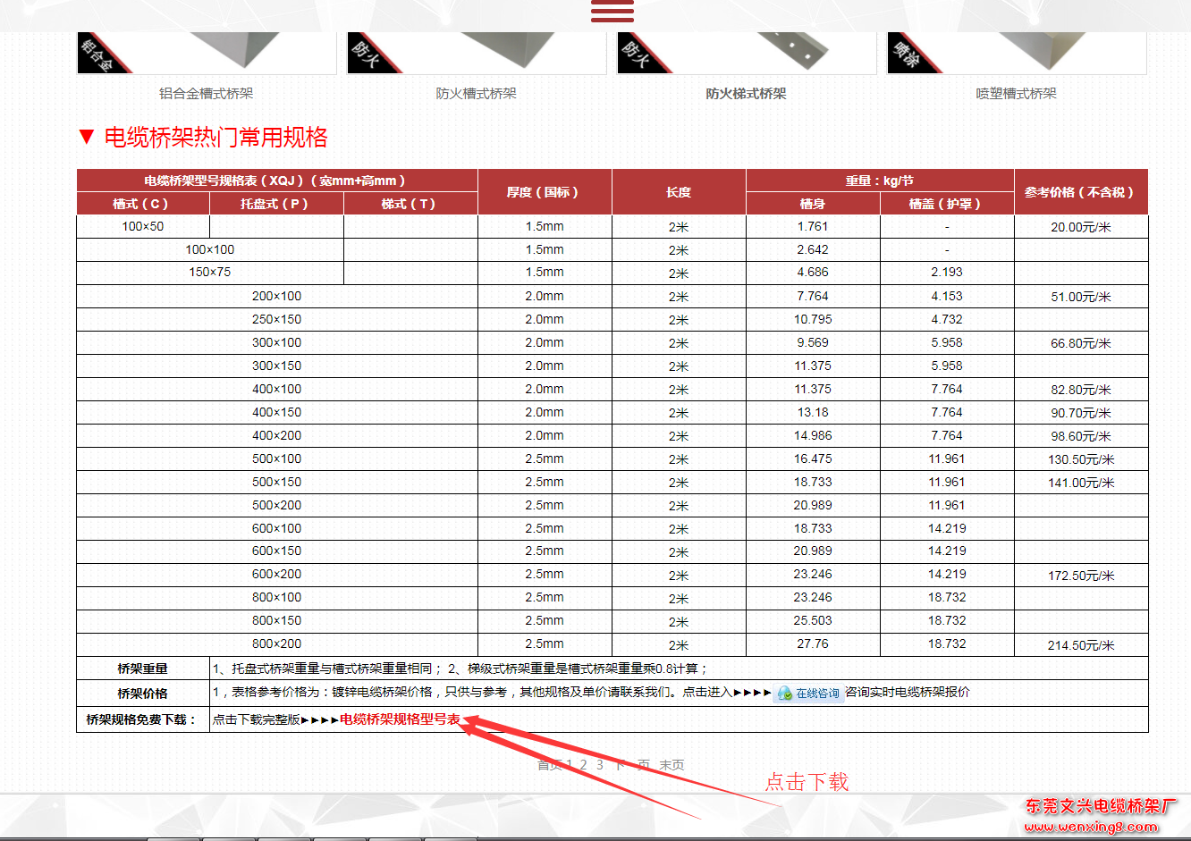 2017電纜橋架規(guī)格型號(hào)表(圖1) 電纜橋架規(guī)格型號(hào)表下載